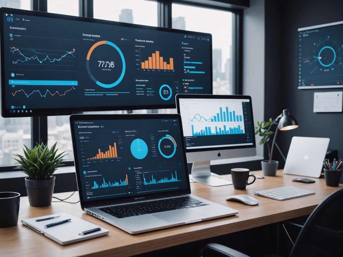 CRM automation dashboard concept showing connected workflows, customer pipelines, and digital automation systems for small businesses.